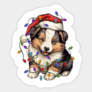 Christmas Puppy Sticker